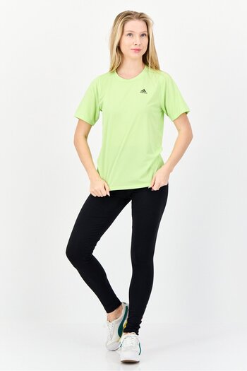 adidas Women Sportswear Fit Short Sleeve Running T-Shirts, Lime Green