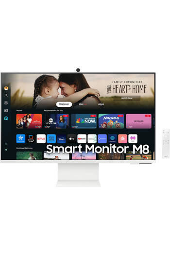 Samsung 32" Smart Monitor M8 (M80D), VA Panel, 4K UHD (3840x2160) Resolution, Smart TV Apps, USB-C