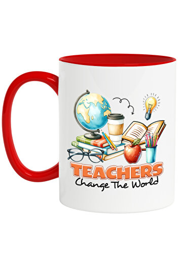StoryGift Romania Mug with the message "Teachers change the world", illustrated, With ,STG.