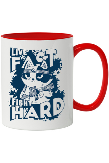 StoryGift Romania Cana Cu Live Fast Fight Hard, Cat, Sniper, Animal, Fighter, Multicolor 330 m, Cu, STG.