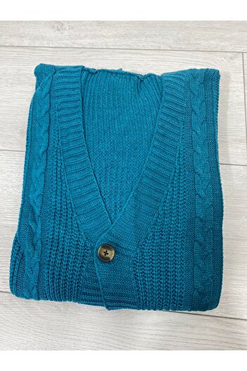 Sevda Kılınç Plus Size Standard Knitwear Cardigan