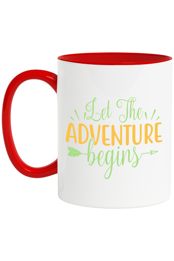 StoryGift Romania Mug for the adventurous with the message "Let the adventure begin", by STG.