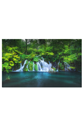 StoryGift Romania Canvas Painting 140 x 90CM - Landscape at Plitvice Lakes, Croatia: Traveling through Nature, STG.