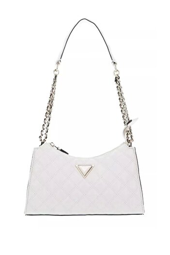 Guess Giully Top Zip Shoulder Bag Women White Shoulder Bag Hwqg8748130-Off