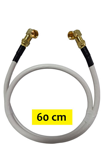 Vwin Gold L Tipi F Konnektörlü Anten Kablosu 90 Derece “Tak Kullan” ( 60 cm )