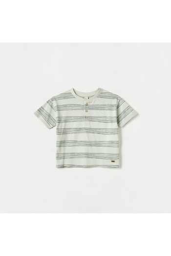 giggles Striped T-Shirt With Short Sleeves