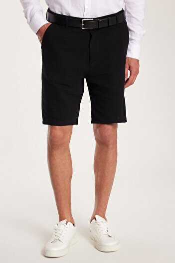 Tudors Men's Regular Relaxed Fit Side Pocket Zippered Bermuda Shorts