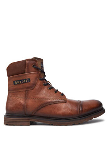 BUGATTI Men's Boots brown BUGATTI-325A0U3C3500 325A0U COGNAC