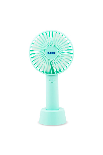 Zass Mini ventilator portabil ZPF 02, putere 5W, 3 viteze, baterie 1200mAh, încărcare USB, autonomie 2-6h, albastru