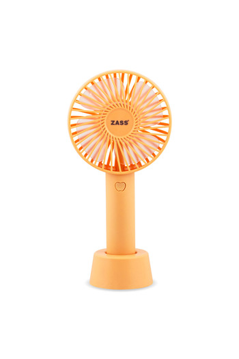 Zass Zpf 02 Mini Portable Fan, 5w Power 3 Speed, 1200mah Battery, Usb Charging 2-6h Autonomy, Orange
