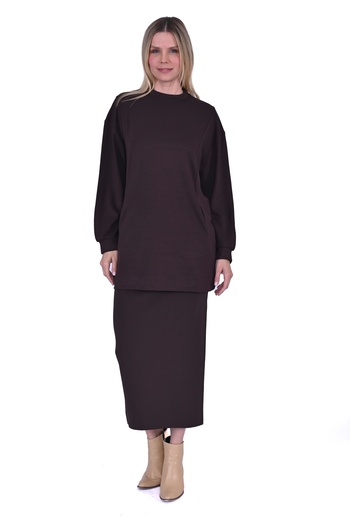 Invee INVEE 6963 Model Brown Color Sweatshirt