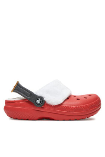 Crocs unisex flip-flops 210933 CLASSIC LINED SANTA CLOG red