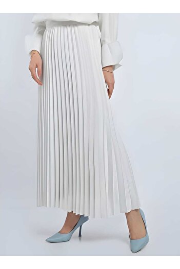 MODA Leather Look Pleated Skirt