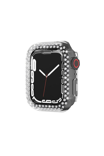 REDz Accessories Carcasă Splendid pentru Apple Watch 4/5/6/7/8, Strasuri, Transparentă - Apple Watch 7/8 45mm