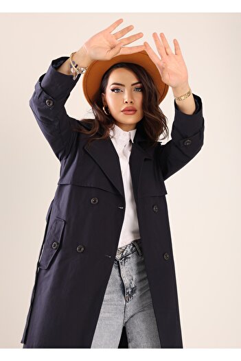 SahraAfra Spring Trench Coat Oversize