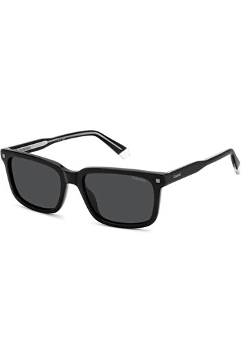 Polaroid Polarized Sunglasses Men Polaroid PLD 4174/S/X 807/M9, Plastic, Black, 55 mm
