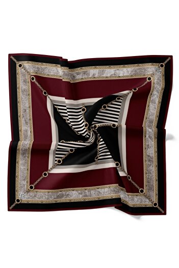 Levidor Geometric Chain Pattern Sparkling Crystal Scarf