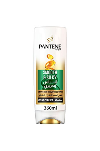 Pantene Pro-V Smooth & Silky Conditioner 360 ml Deep Nourishment for Frizz-Free, Soft, and Manageable Hair