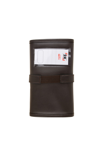 2K Roll-Up Pencil Holder, Artistic Pencil Holder, Grading Pencil and Technical Drawing Bag, Vegan Leather, 24 Pcs, Brown