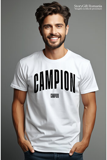 StoryGift Romania Tricou Barbati Cuvantul Campion, Motivational, Self Help, Intelegere De Sine, Apreciere, Sstg