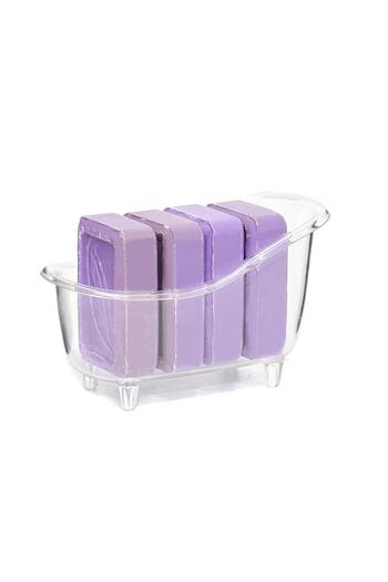 Missi 4 Pieces Purple Soap Bath Set with Decorative Bathtub
