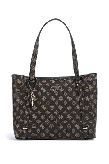 Guess Eco Erica Elite Tote Women Brown Shoulder Bag Hwepg951023-Mlo