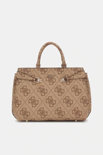 Guess Lorelei Girlfriend Satchel Women Brown Hand Bag Hwos9639060-Ltl