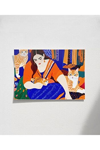 VOGLOO Unframed Poster the Warmth of a Cat Love