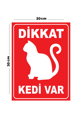Lucena Metal Caution There Is a Cat 20cm X 30cm A4 Size Warning Sign Diversion Sign