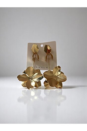 NAİFTAKIAKSESUAR Women's Hanging Flower Brand Model Earrings
