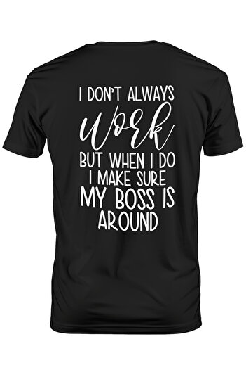 StoryGift Romania Men's T-shirt For Those Who Only Work When They See Their Boss Around With Stg Print