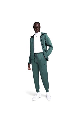 Nike Αθλητικά ρούχα Tech Fleece Standard Fit Mid Rise Jogger Γυναικείο Φούτερ σκούρο πράσινο