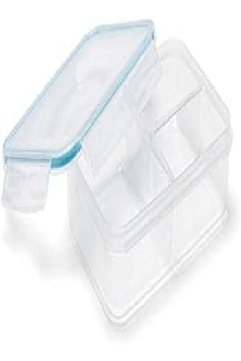Addis 1.1L Clip & Close Rectangular Food Container with Insert – Clear, BPA-Free