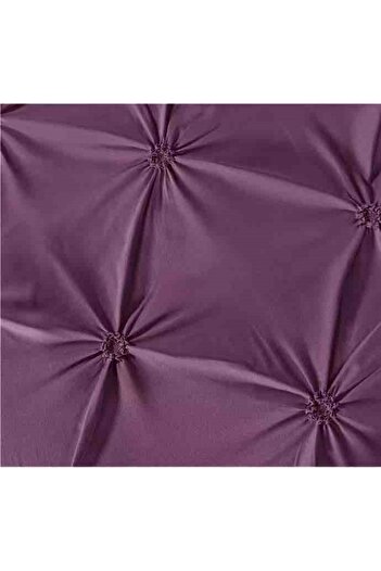 JOJO Double Bed Linen, Cotton with Pleats, 6 Pieces, 230x250cm, Purple