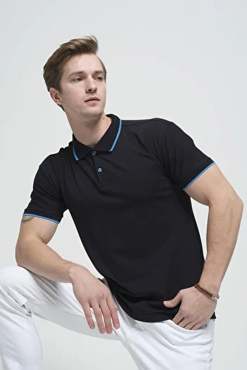 Oksit Colton Collar Lycra Slim Fit Men's Polo Collar Tshirt