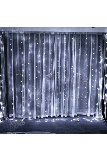 Flippy Christmas Installation, Curtain Type, IP44, 9m x 3m, 720 LEDs, Cold White, with 8 Light Modes, 31V,