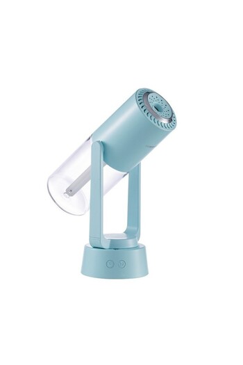 Flippy Umidificator de aer cu ultrasunete portabil, rezervor de 200 ml, ioni negativi, LED cu 7 culori, 360 de grade, turcoaz