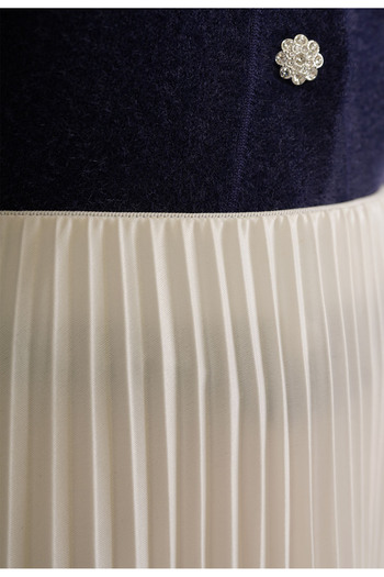 MODA Leather Look Pleated Skirt