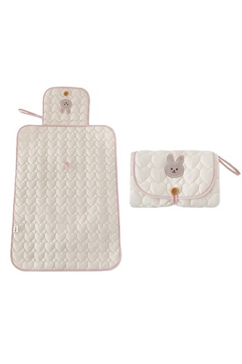 Flippy Multifunctional Blanket, Flippy, for Diaper Changing, Waterproof, Cotton, Portable, Bunny Model, Bei