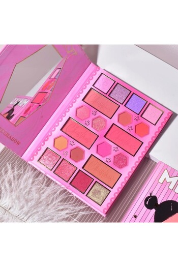 Teo Makeup Palette, KEVIN&COCO, 20 Colors Pink Girl, Eyeshadow and Blush, Pink