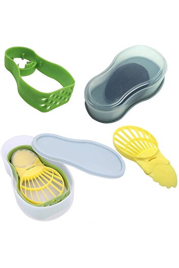 Flippy Avocado Storage Container 5in1, Flippy, Airtight, for Refrigerator, Plastic, Cutting, Cleaning, Slic