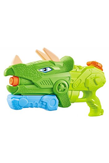 Flippy Water Toy for Kids, Tank, For Pool/Beach, Flippy, 6 years+, Triceratops, 3 Nozzles, Green, 1330ML