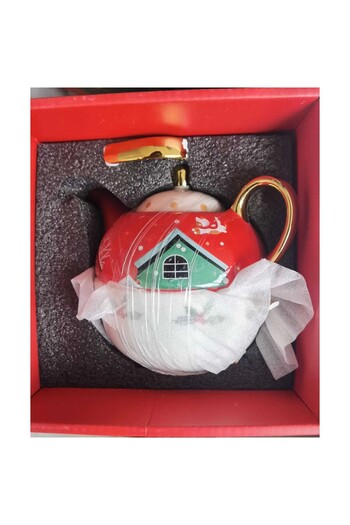 Flippy Tea Set, Flippy, Christmas Theme, Teapot 420 ml, Cup 310 ml, Porcelain, Model Happy Christmas, Red,