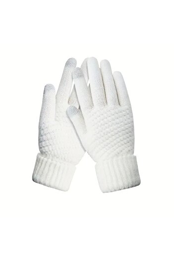 Flippy Women's Gloves, Flippy, Touchscreen Function, Knitted Acrylic, Elastic Cuff, Fleece Interior, One-Si