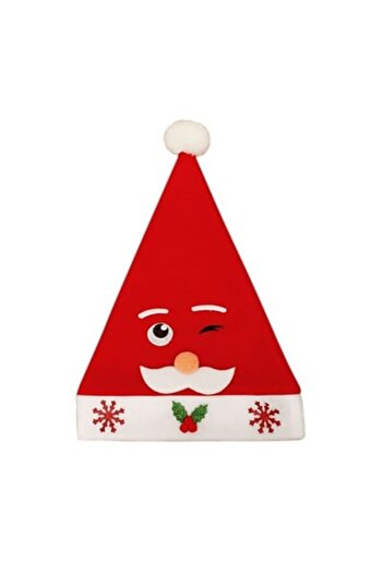 dalip Santa Claus Hat, Flippy, Model 3 with Mustache, Universal Size, Textile Material, 30 x 40 cm, White/