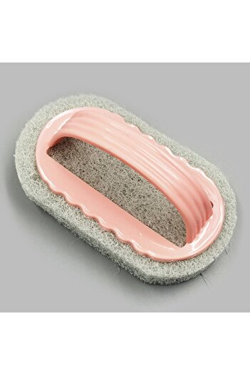 Danex Cleaning Brush with Handle, Flippy, for Tiles, Bathroom, Kitchen, Pink
