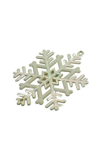 Flippy Christmas Tree Ornament, Pearlized, Snowflake Shape, 8 cm Plastic