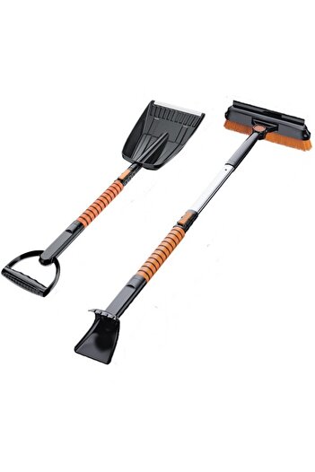 Flippy Snow Shovel Flippy, 5 in 1, Brush, Scraper, 2 Types of Shovels, Rotatable, Telescopic, Detachable, A