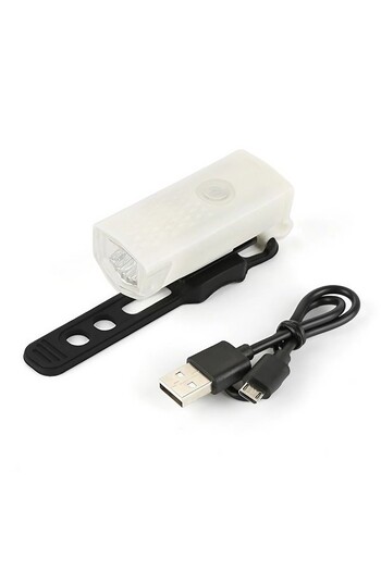 Optim Solution LED Projector Headlight for Bike or Scooter, Rechargeable, USB Cable Included, 3 Light Modes