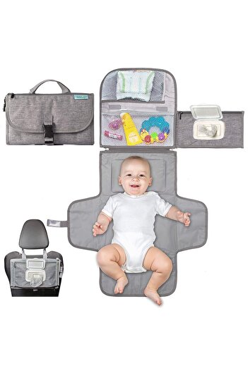 Flippy Multifunctional Bag, Flippy, Diaper Changing Pad, Waterproof, Oxford Canvas, with Pockets, Easy to H